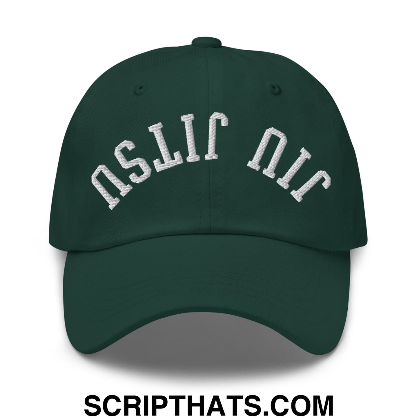 Upside Down Jiu Jitsu Embroidered Unstructured Dad Hat Spruce