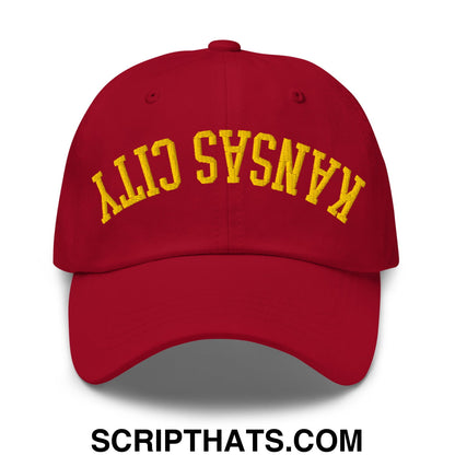 Upside Down Kansas City Football Embroidered Unstructured Dad Hat Default Title