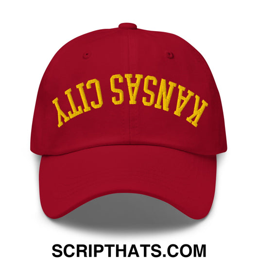 Upside Down Kansas City Football Embroidered Unstructured Dad Hat Default Title
