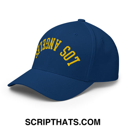 Upside Down LA Los Angeles Football Embroidered stretch Fit Hat