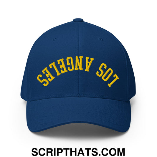 Upside Down LA Los Angeles Football Embroidered stretch Fit Hat