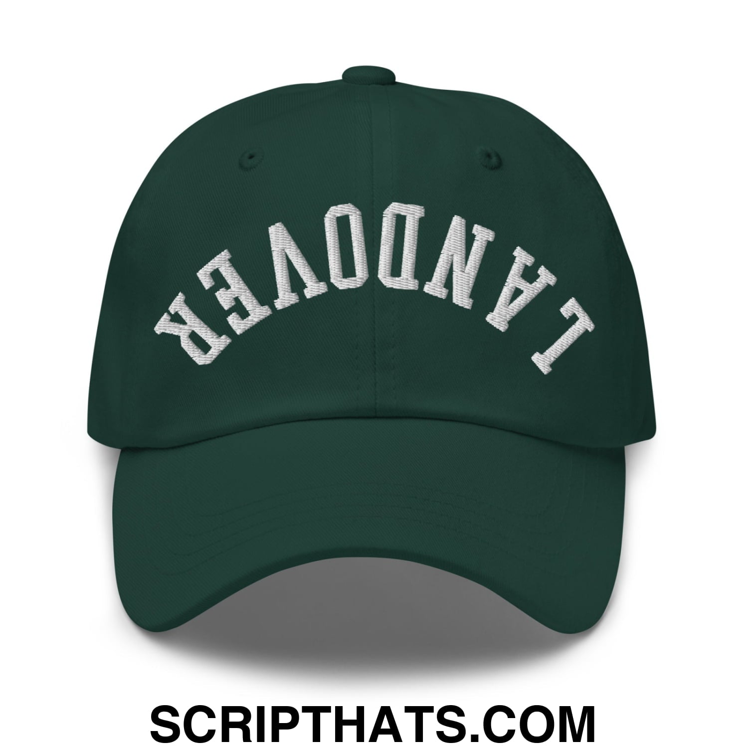 Upside Down Landover Embroidered Unstructured Dad Hat Spruce