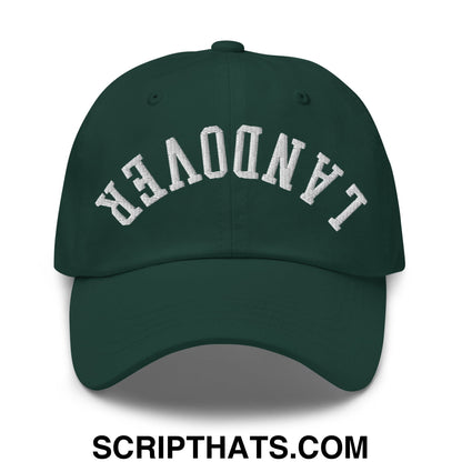Upside Down Landover Embroidered Unstructured Dad Hat Spruce