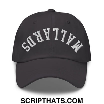 Upside Down Mallards Embroidered Unstructured Dad Hat Dark Grey