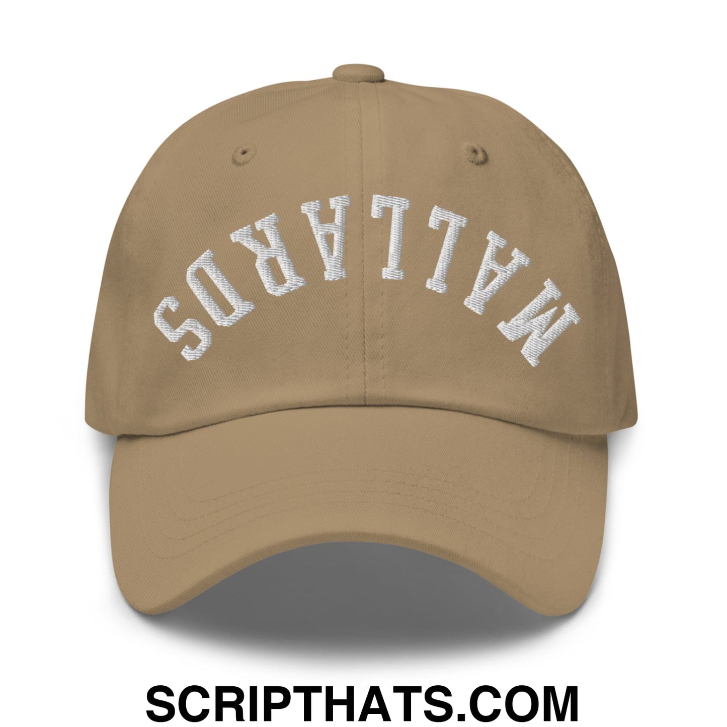 Upside Down Mallards Embroidered Unstructured Dad Hat Khaki
