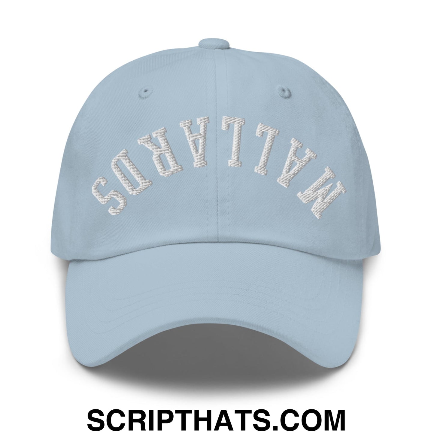 Upside Down Mallards Embroidered Unstructured Dad Hat Light Blue