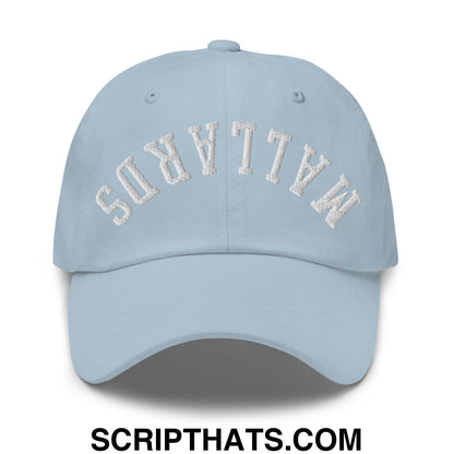 Upside Down Mallards Embroidered Unstructured Dad Hat Light Blue