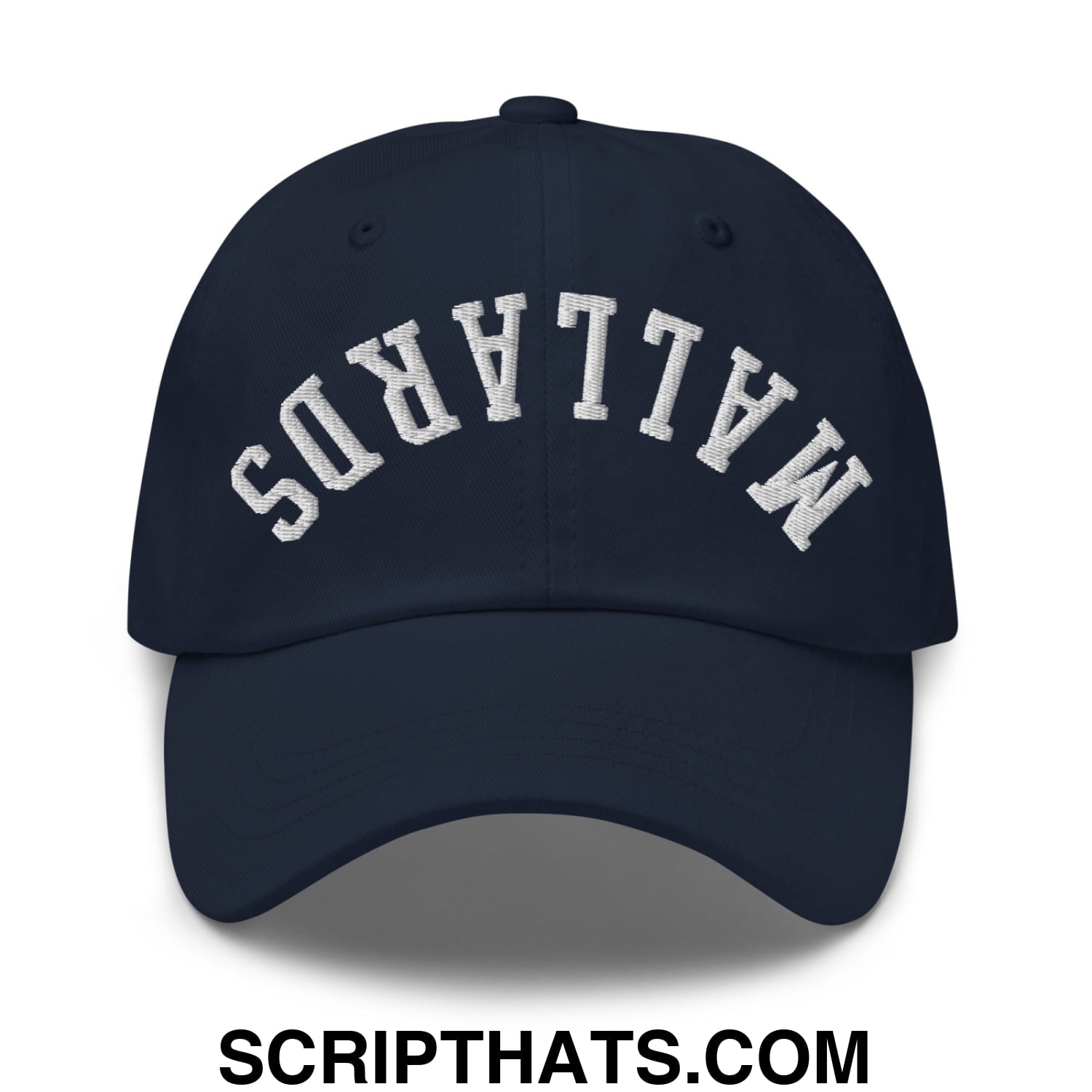 Upside Down Mallards Embroidered Unstructured Dad Hat Navy