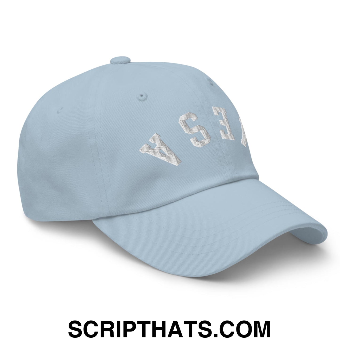 Upside Down Mesa Embroidered Unstructured Dad Hat Light Blue