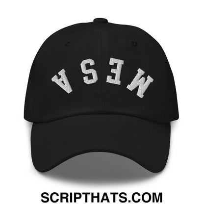 Upside Down Mesa Embroidered Unstructured Dad Hat Black