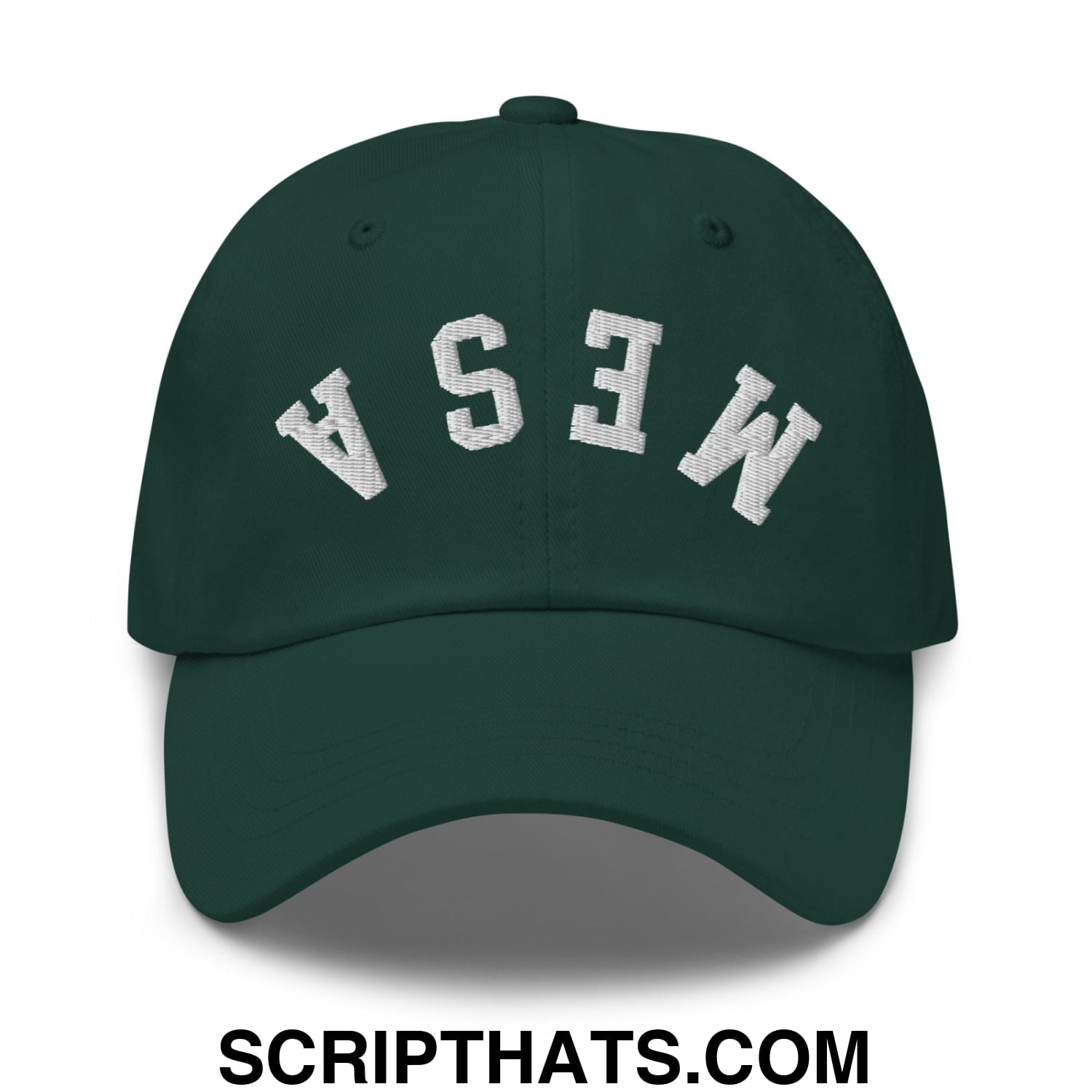 Upside Down Mesa Embroidered Unstructured Dad Hat Spruce