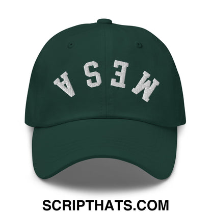 Upside Down Mesa Embroidered Unstructured Dad Hat Spruce