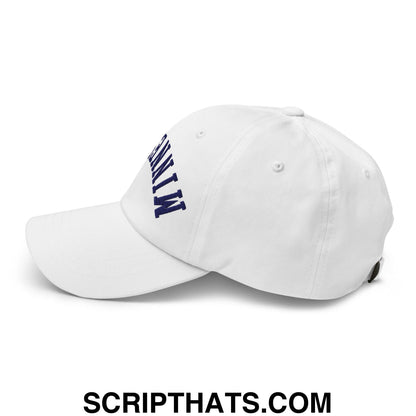 Upside Down Minnesota Basketball Embroidered Unstructured Dad Hat White