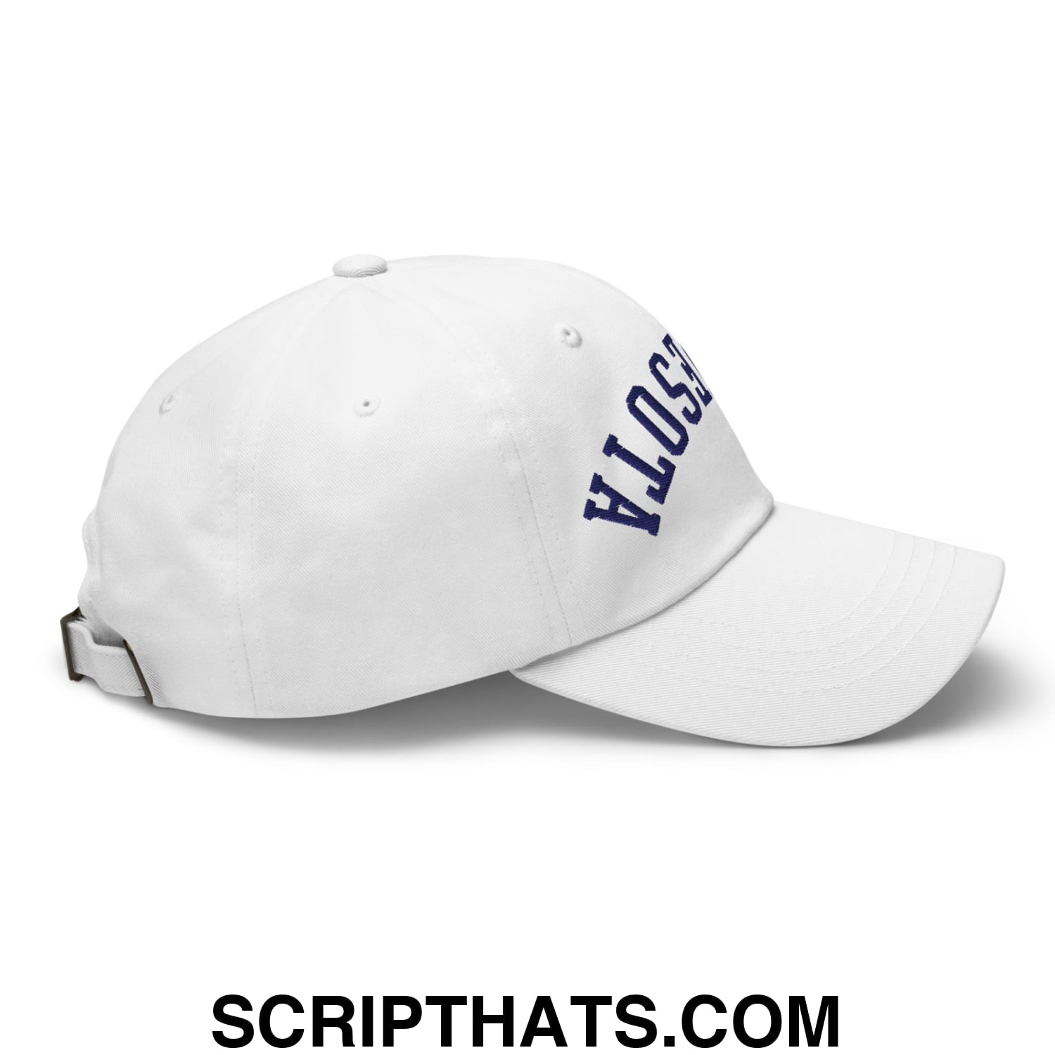 Upside Down Minnesota Basketball Embroidered Unstructured Dad Hat White