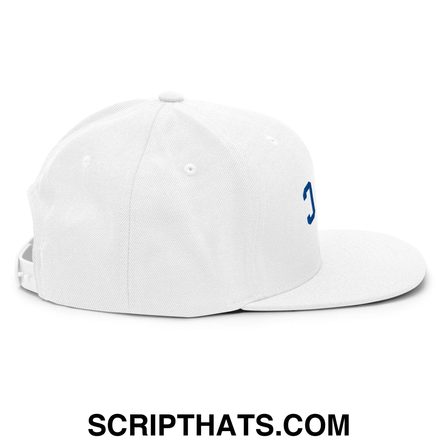 Upside Down OKC Oklahoma City Basketball Embroidered Flat Bill Brim Snapback Hat White