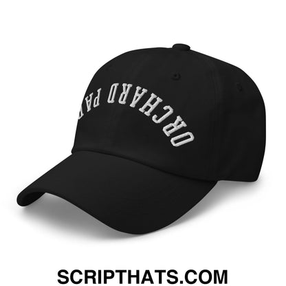 Upside Down Orchard Park Embroidered Unstructured Dad Hat Black