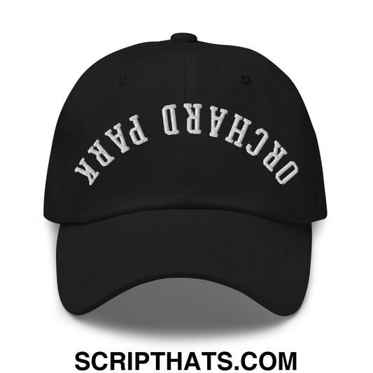 Upside Down Orchard Park Embroidered Unstructured Dad Hat Black