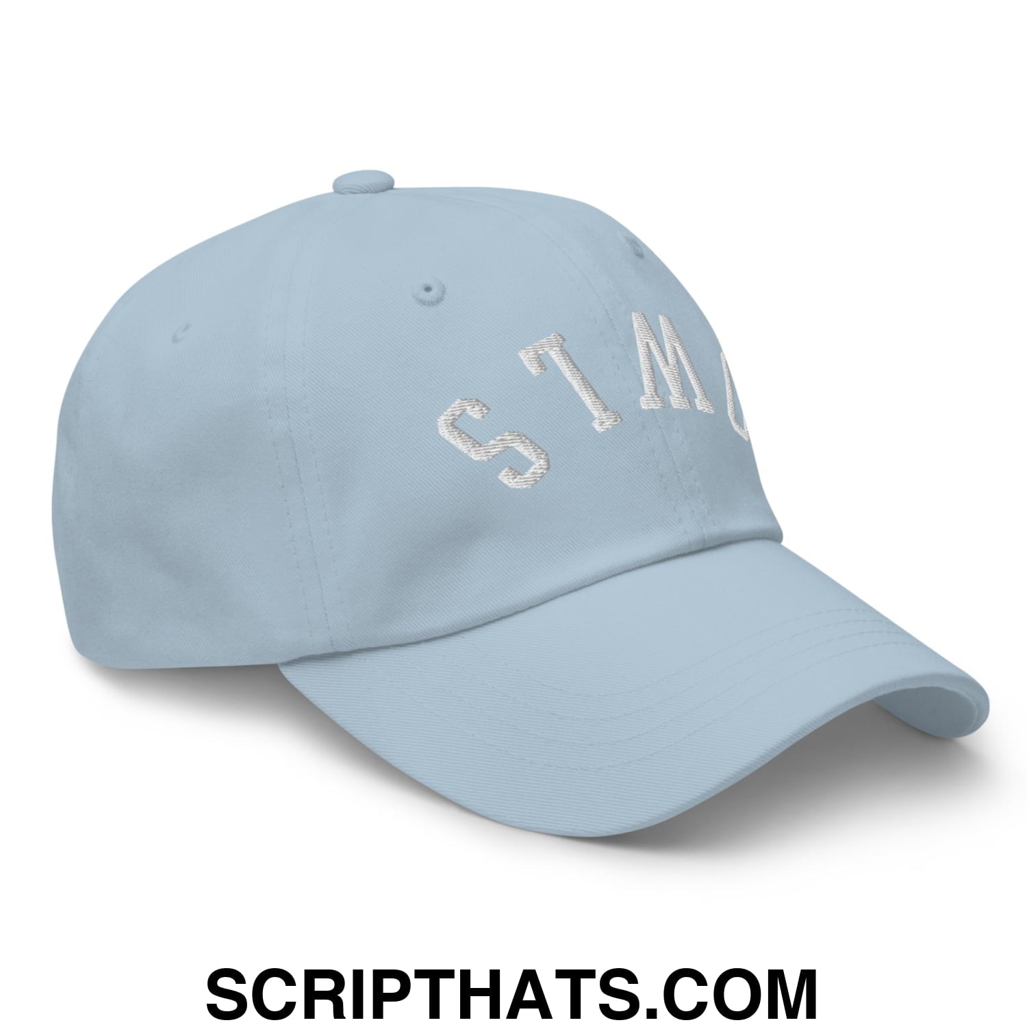 Upside Down Owls Embroidered Unstructured Dad Hat Light Blue