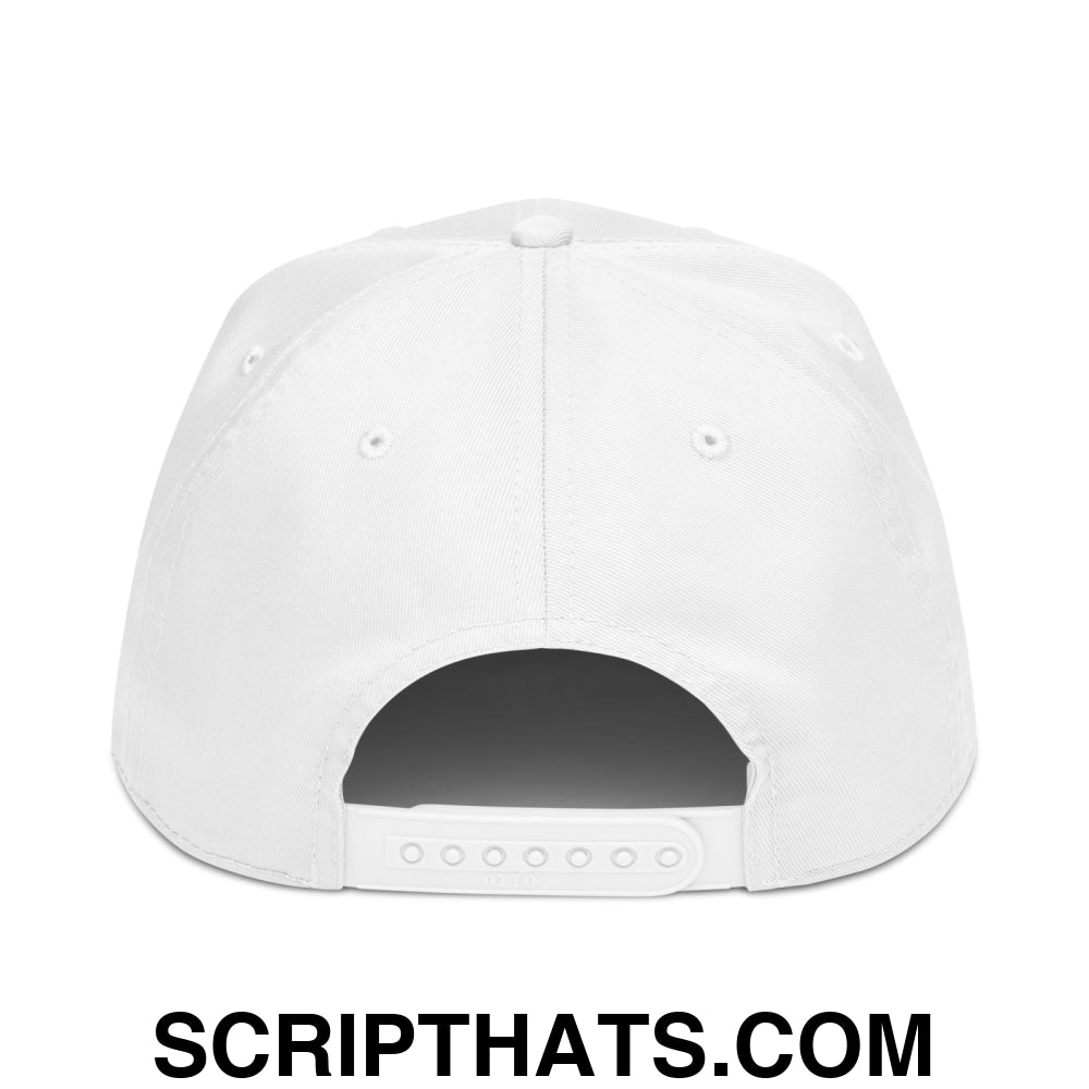 Upside Down Philly Embroidered Baseball Snapback Hat White