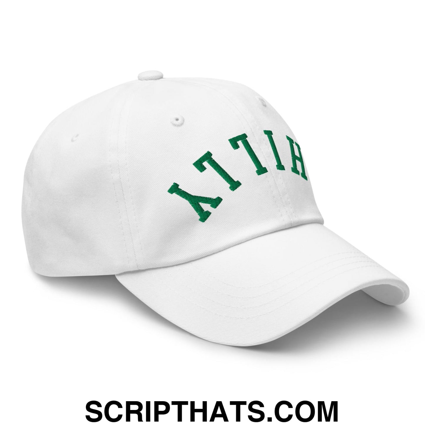 Upside Down Philly Football Embroidered Unstructured Dad Hat White