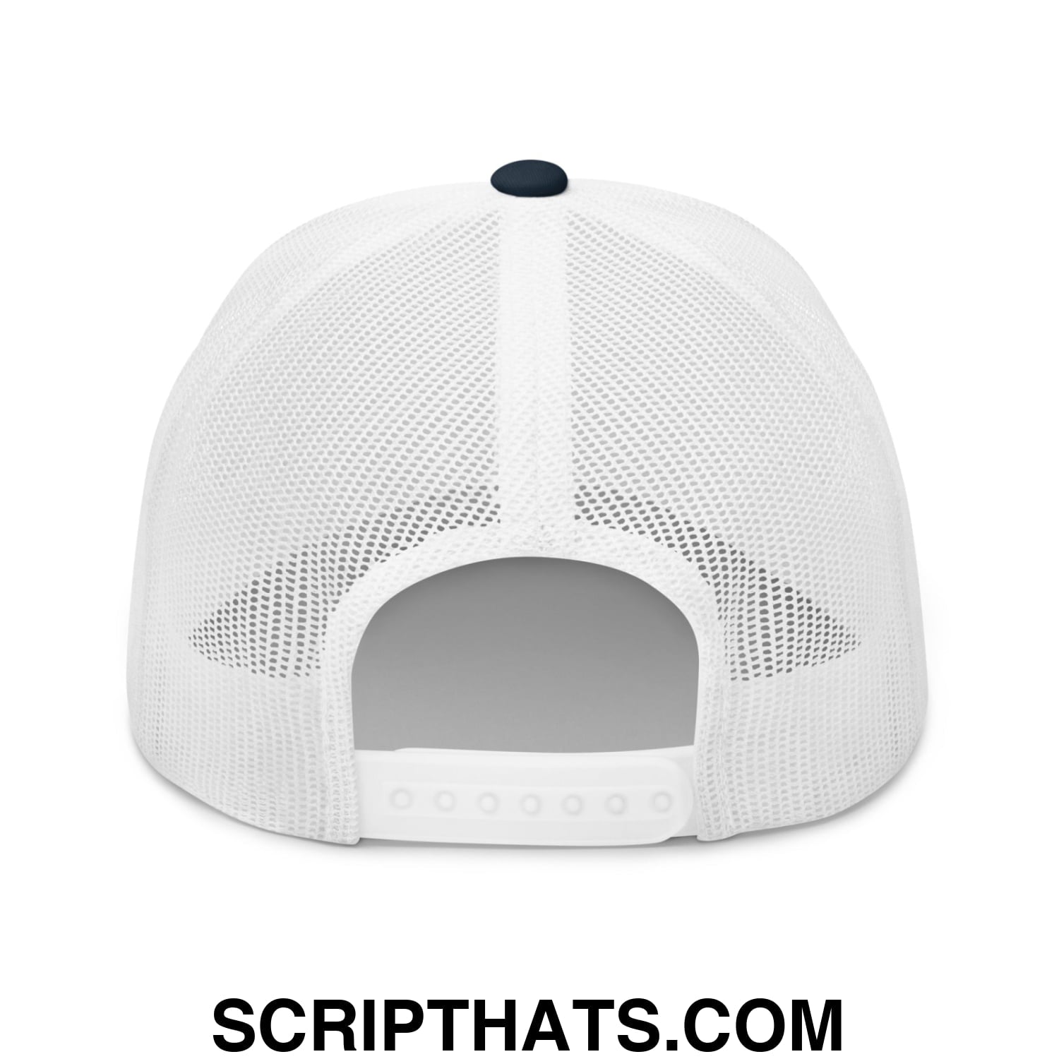 Upside Down Phoenix Embroidered Mesh Trucker Hat Navy White