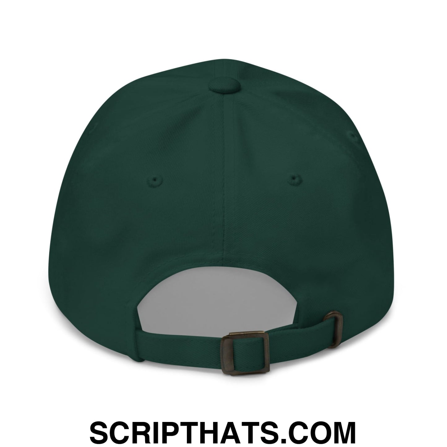 Upside Down Rebel Embroidered Unstructured Dad Hat Spruce