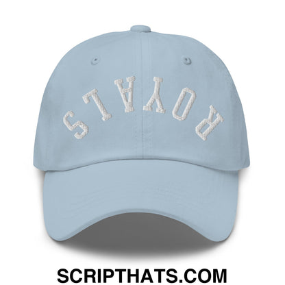 Upside Down Royals Embroidered Unstructured Dad Hat Light Blue