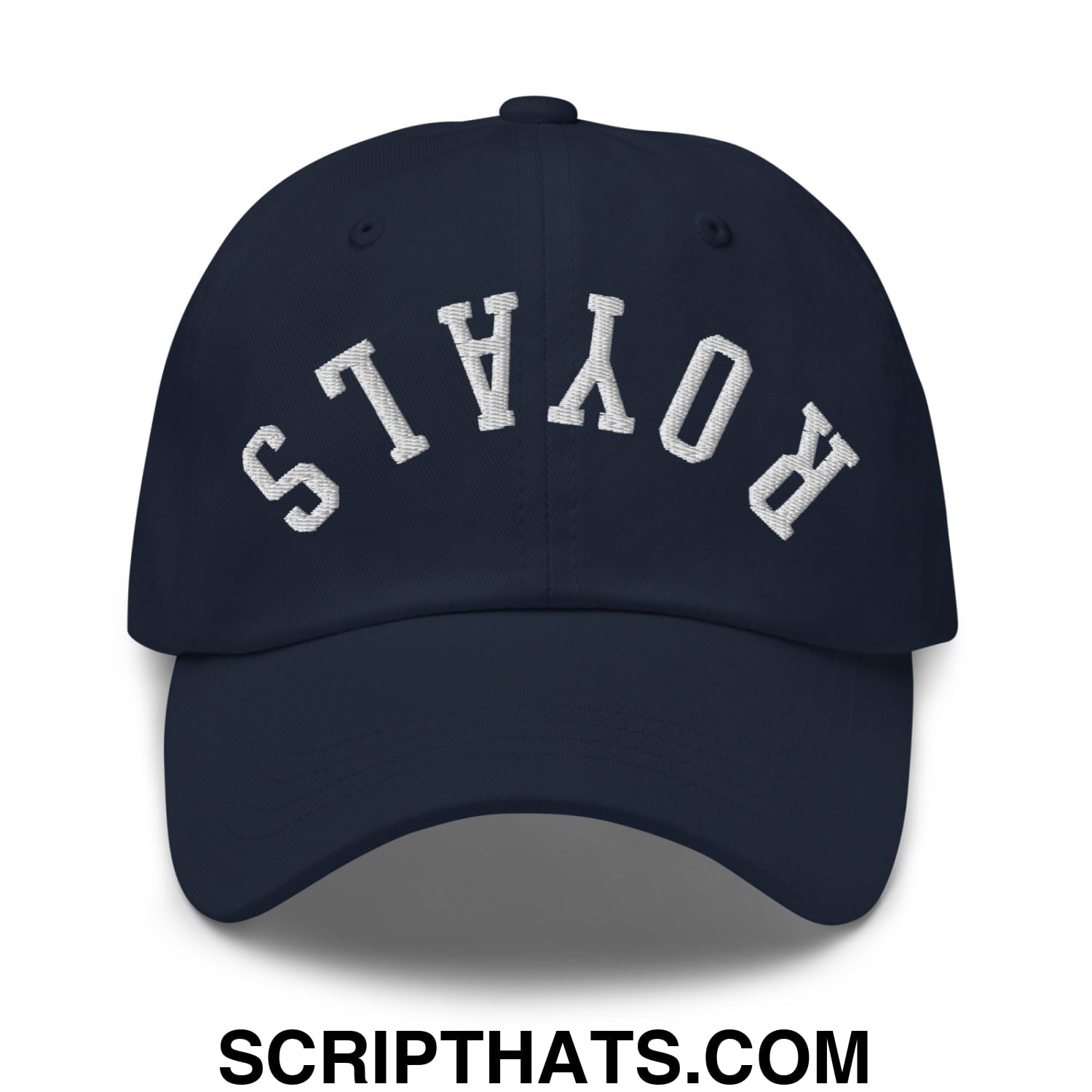 Upside Down Royals Embroidered Unstructured Dad Hat Navy