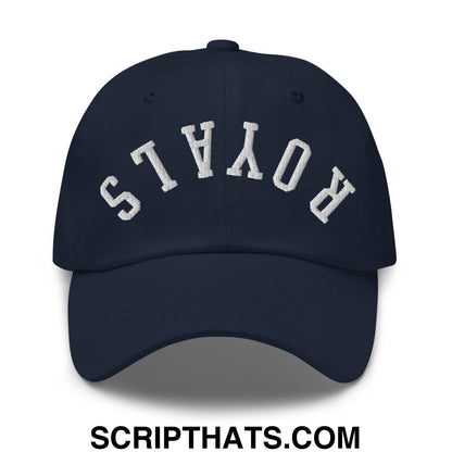 Upside Down Royals Embroidered Unstructured Dad Hat Navy