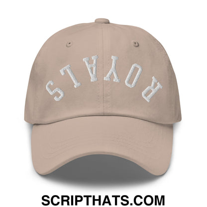 Upside Down Royals Embroidered Unstructured Dad Hat Stone