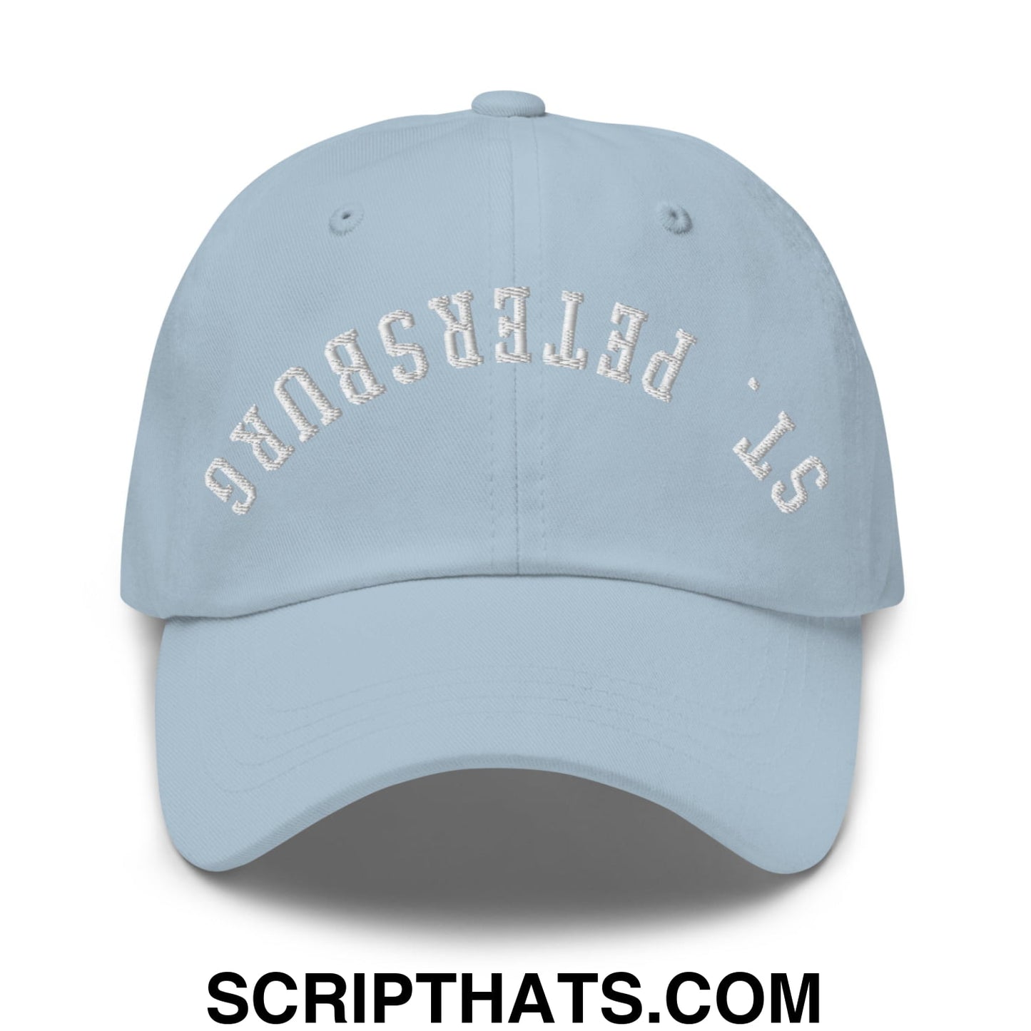 Upside Down St. Petersburg Embroidered Unstructured Dad Hat Light Blue