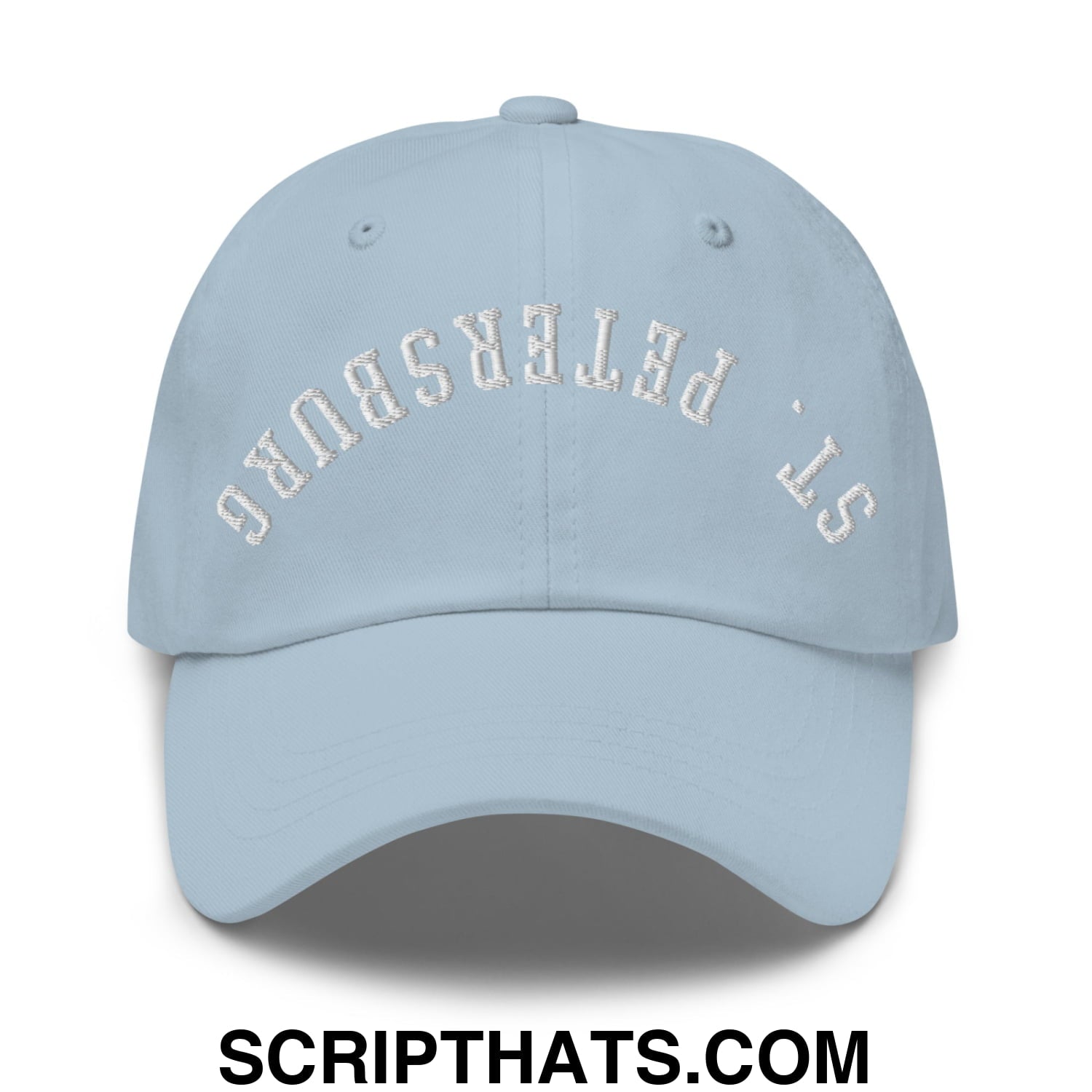 Upside Down St. Petersburg Embroidered Unstructured Dad Hat Light Blue