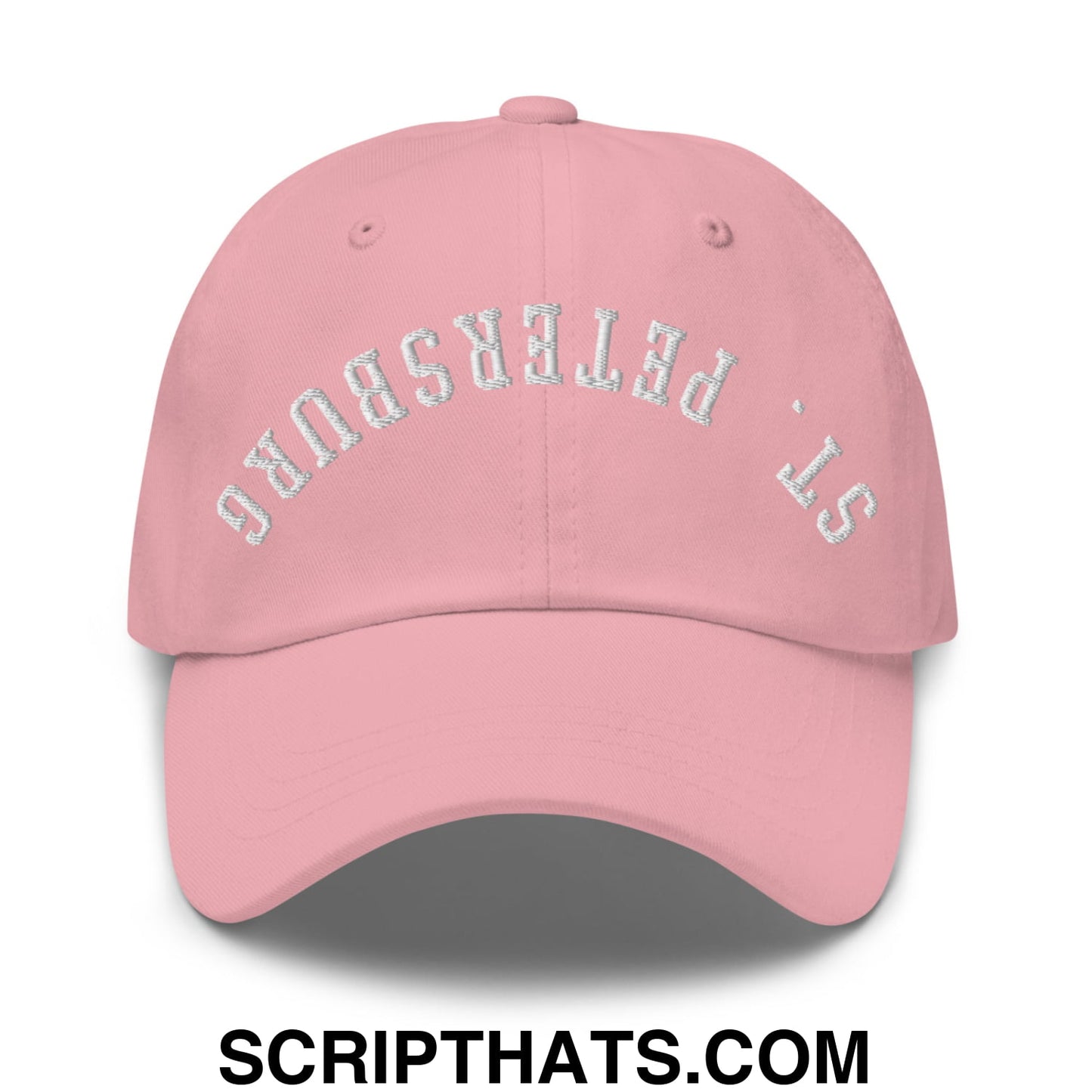 Upside Down St. Petersburg Embroidered Unstructured Dad Hat Pink