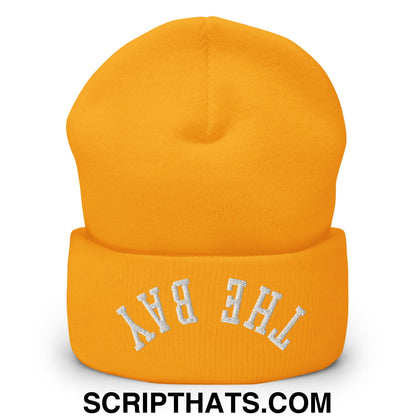 Upside Down The Bay Embroidered Knit Cuffed Beanie Gold