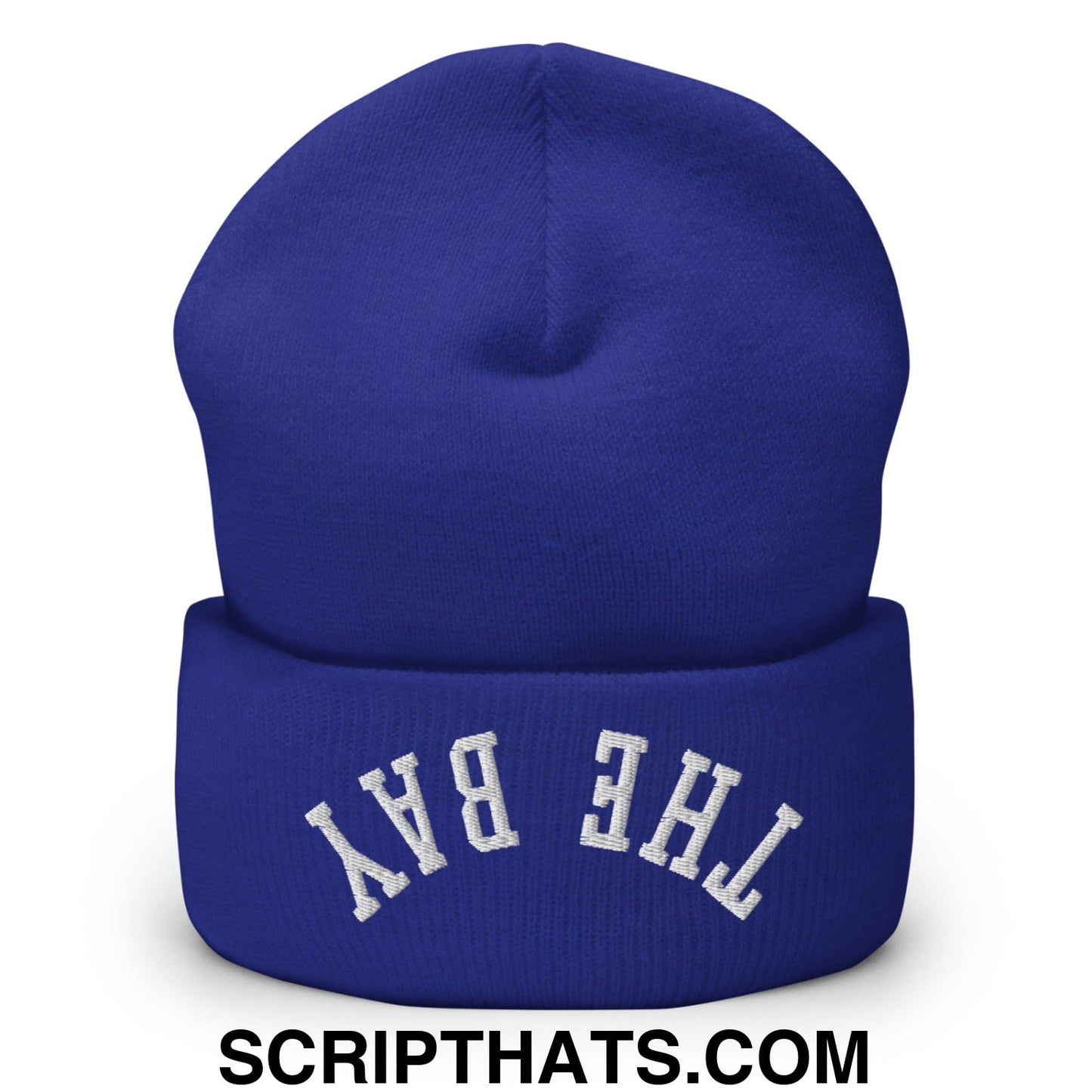Upside Down The Bay Embroidered Knit Cuffed Beanie Royal