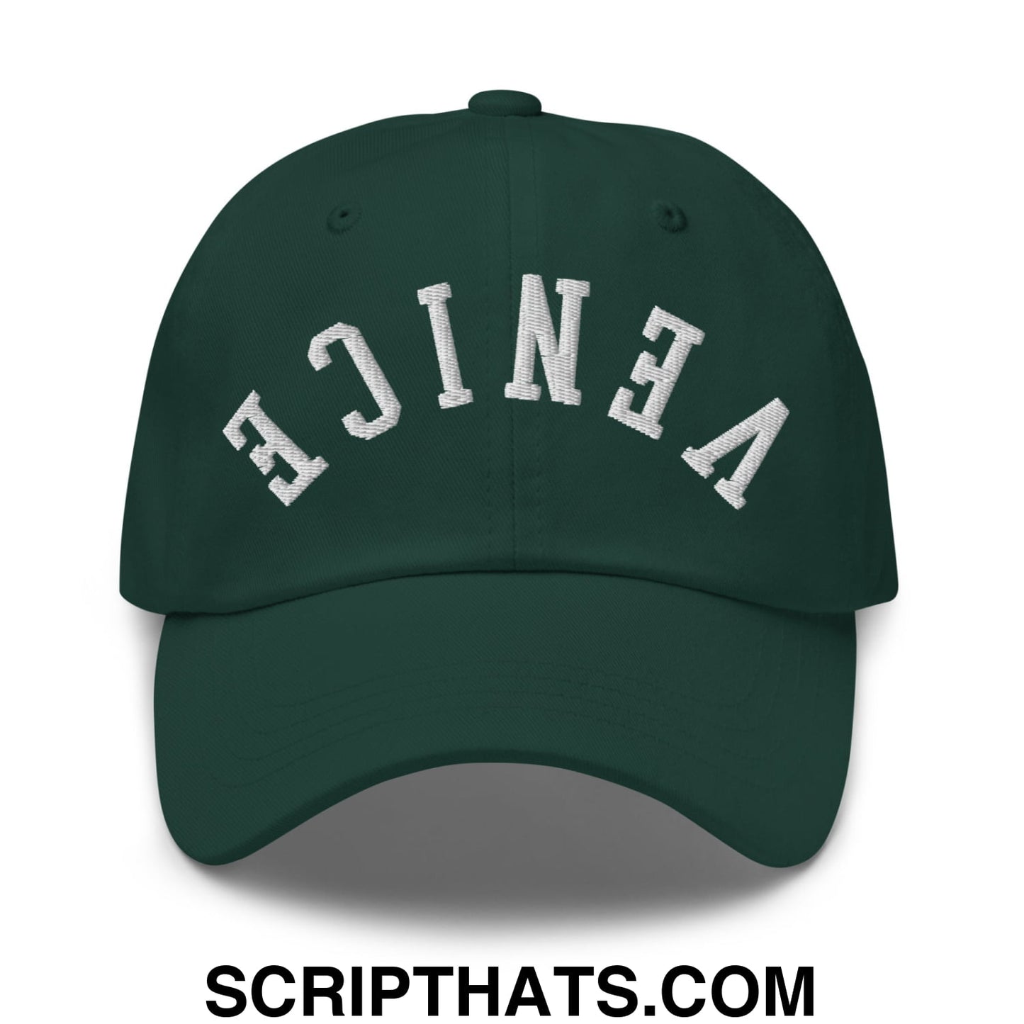 Upside Down Venice Embroidered Unstructured Dad Hat Spruce