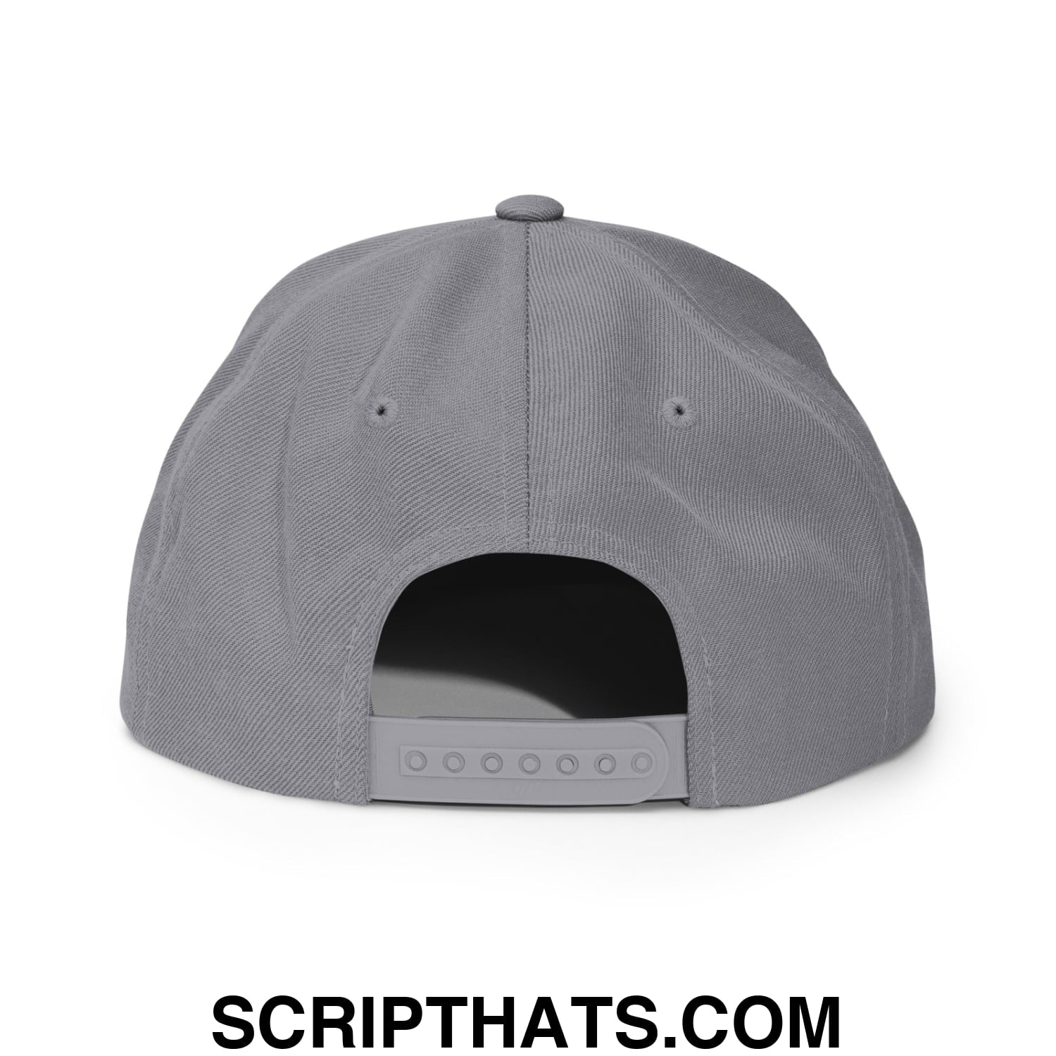 Upside Down Wrexham Embroidered Flat Bill Brim Snapback Hat Silver