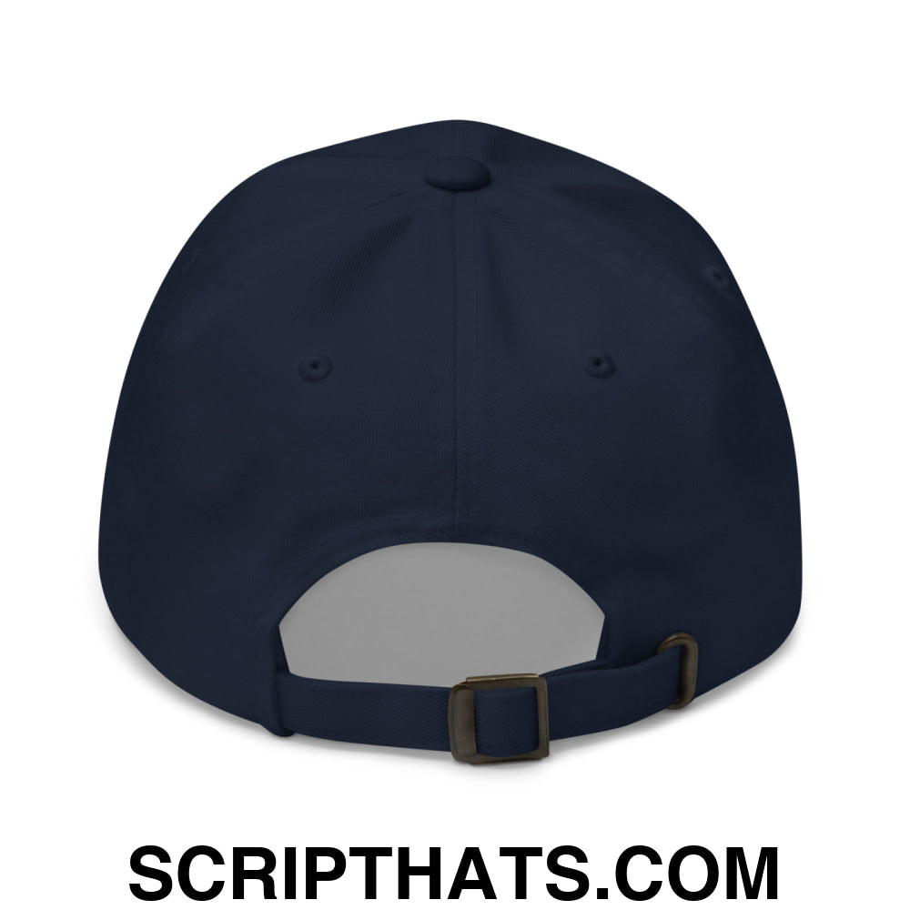 Upside Down Wrexham Embroidered Unstructured Dad Hat Navy
