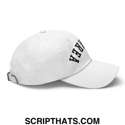 Upside Down Yay Area Embroidered Unstructured Dad Hat White