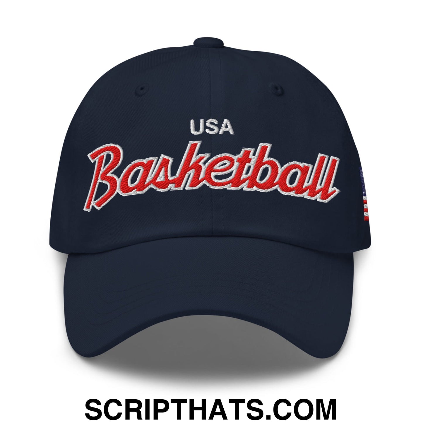 USA Basketball Olympics Vintage Sports Script Embroidered Unstructured Dad Hat Default Title