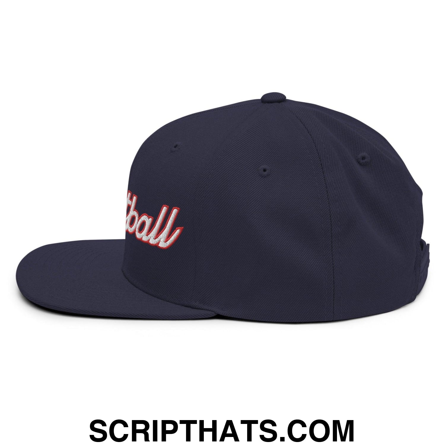 USA Basketball Team Sports Vintage Script Snapback Hat Navy