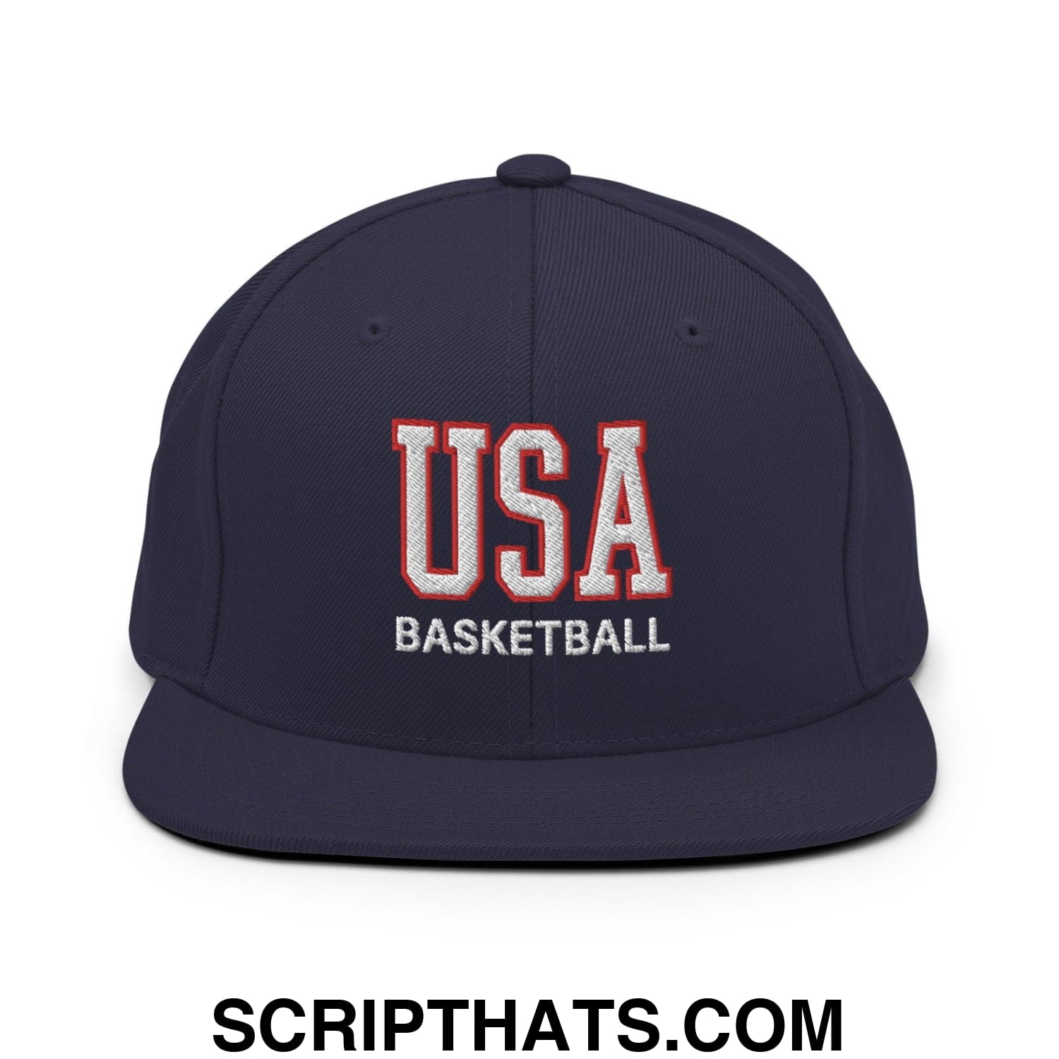 USA Basketball Varsity Letterman Block Snapback Hat Navy