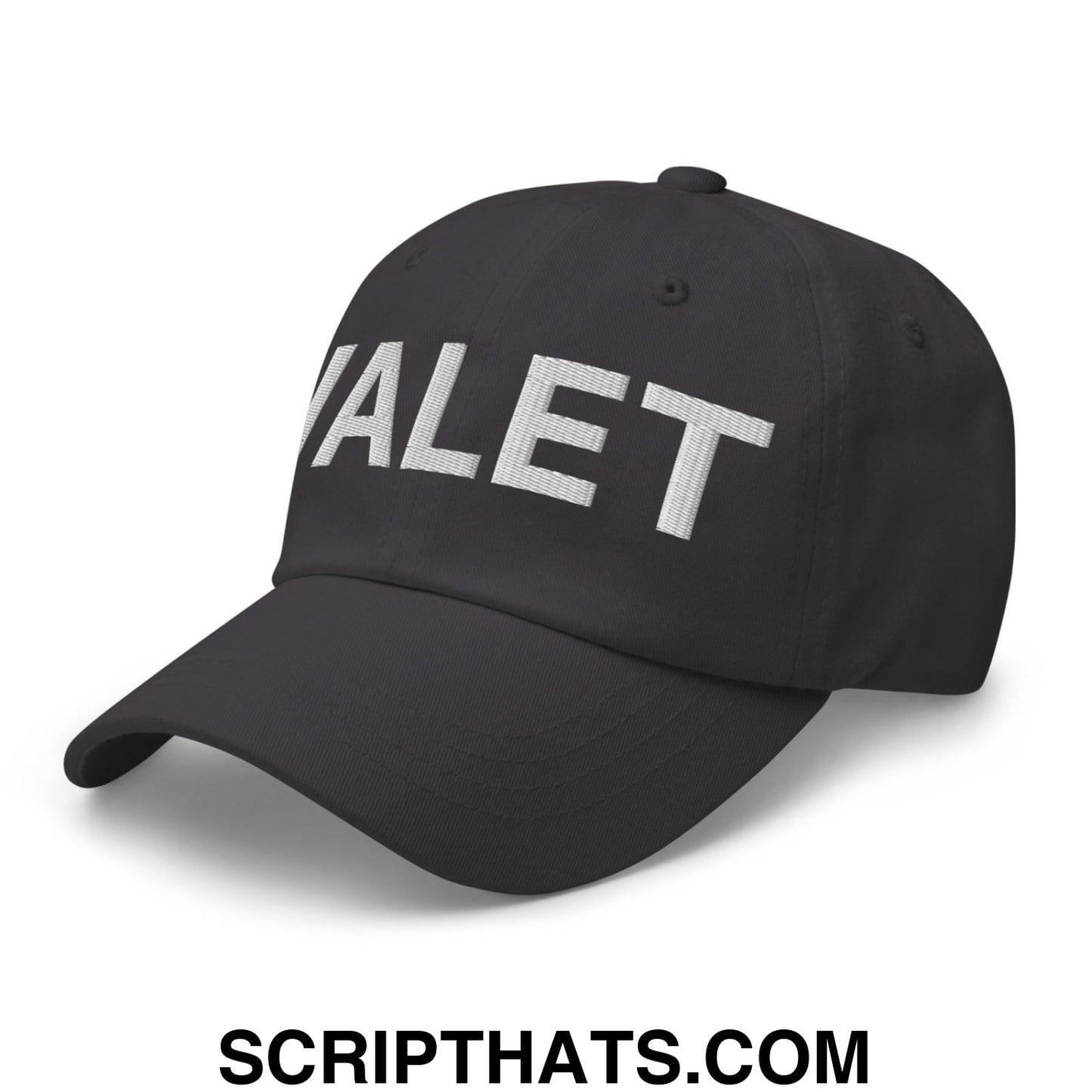 Valet Uniform Work Embroidered Dad Hat Dark Grey