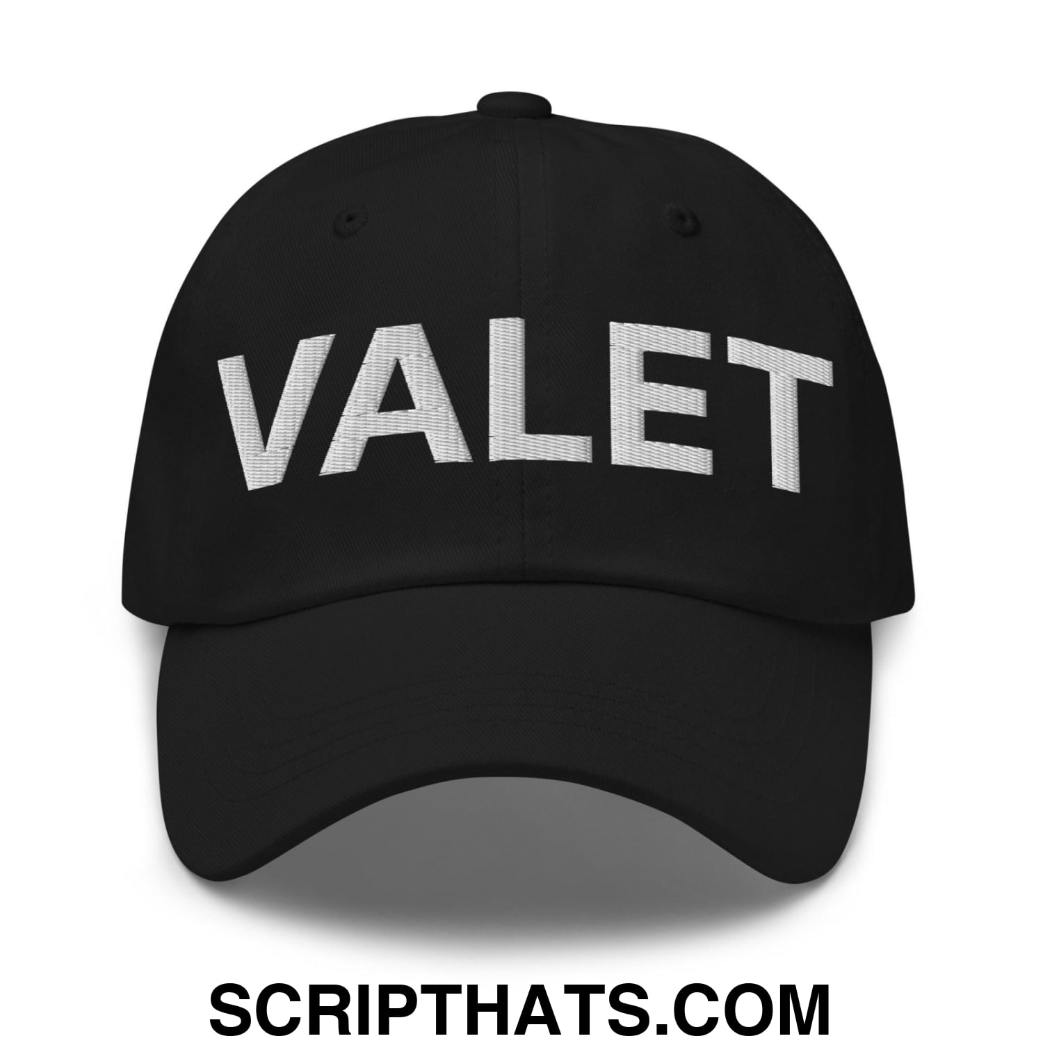 Valet Uniform Work Embroidered Dad Hat Black
