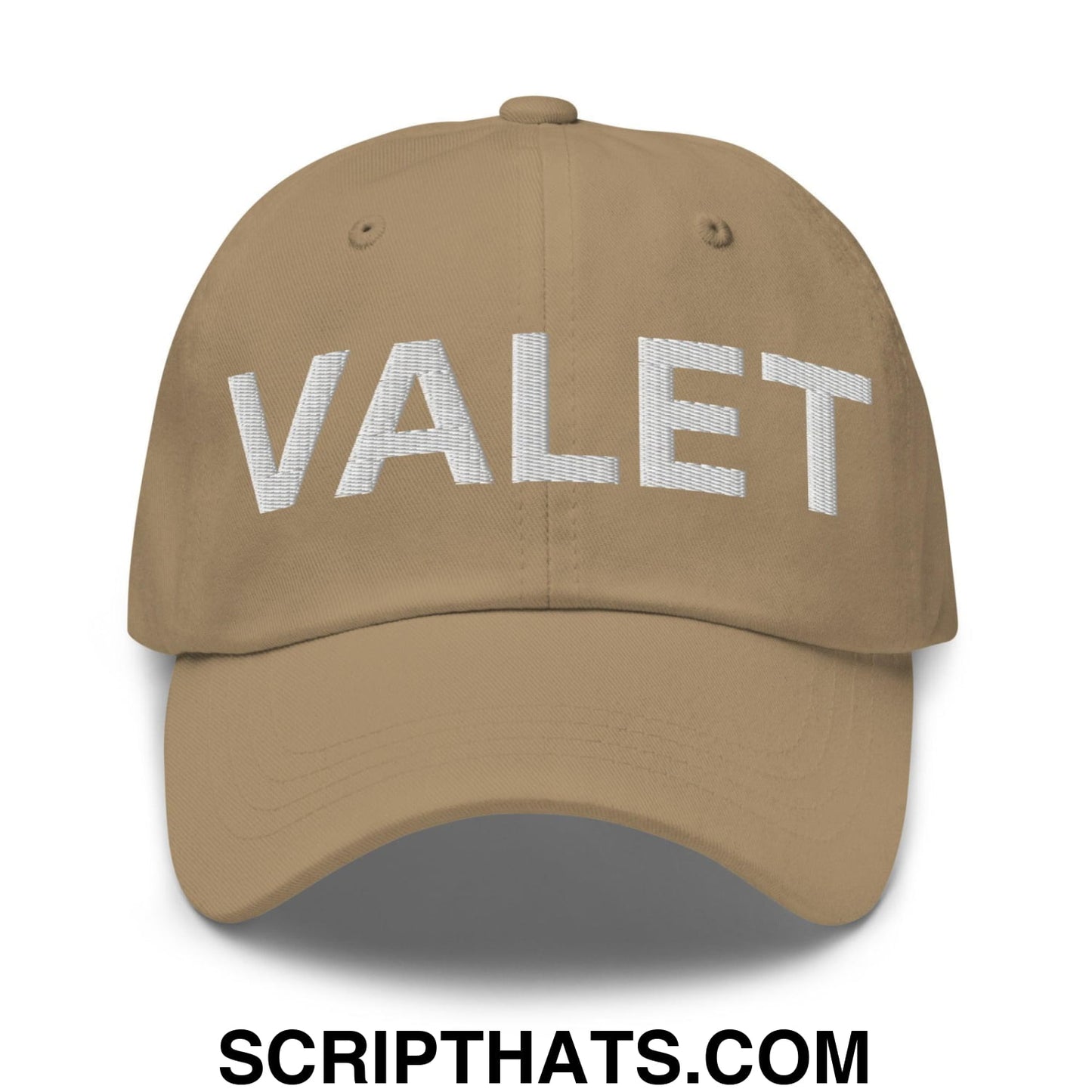 Valet Uniform Work Embroidered Dad Hat Khaki