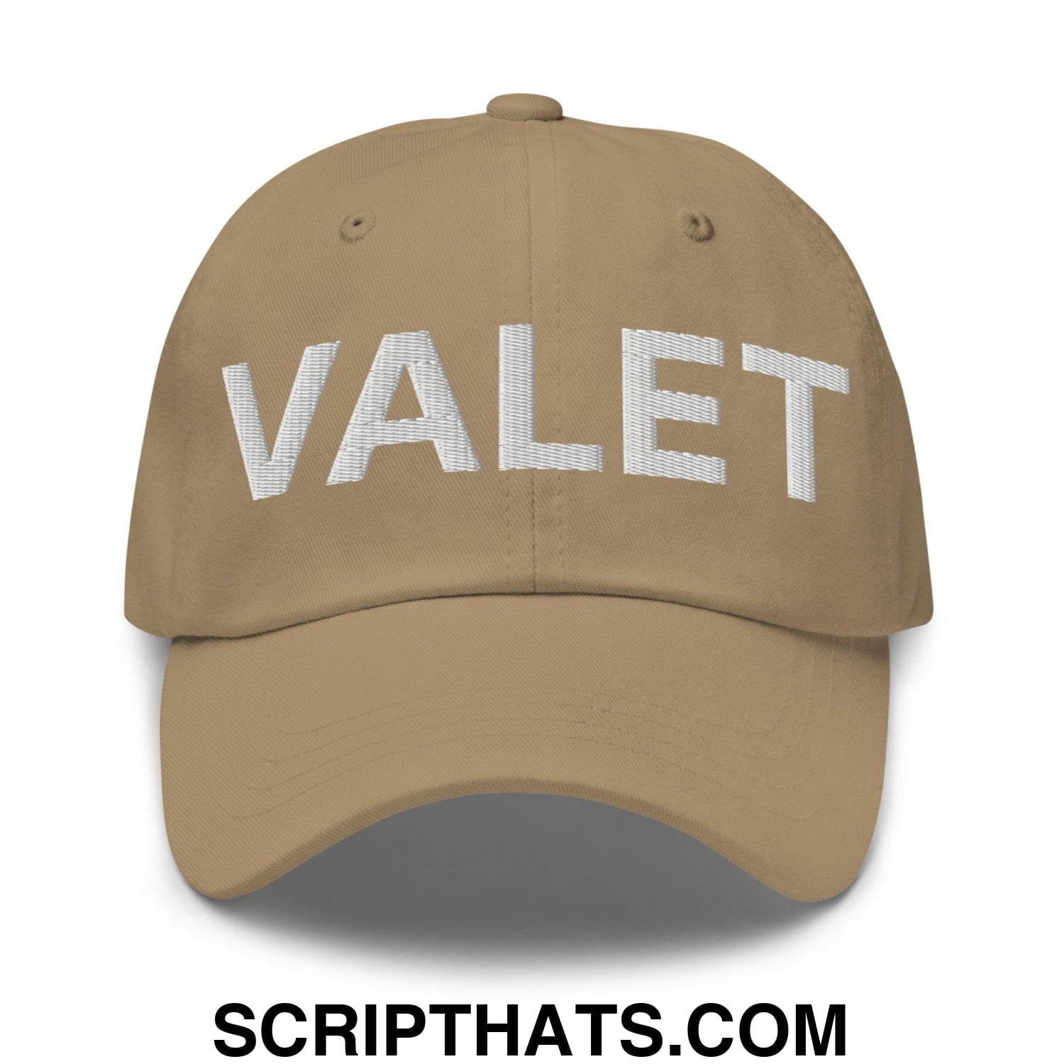 Valet Uniform Work Embroidered Dad Hat Khaki