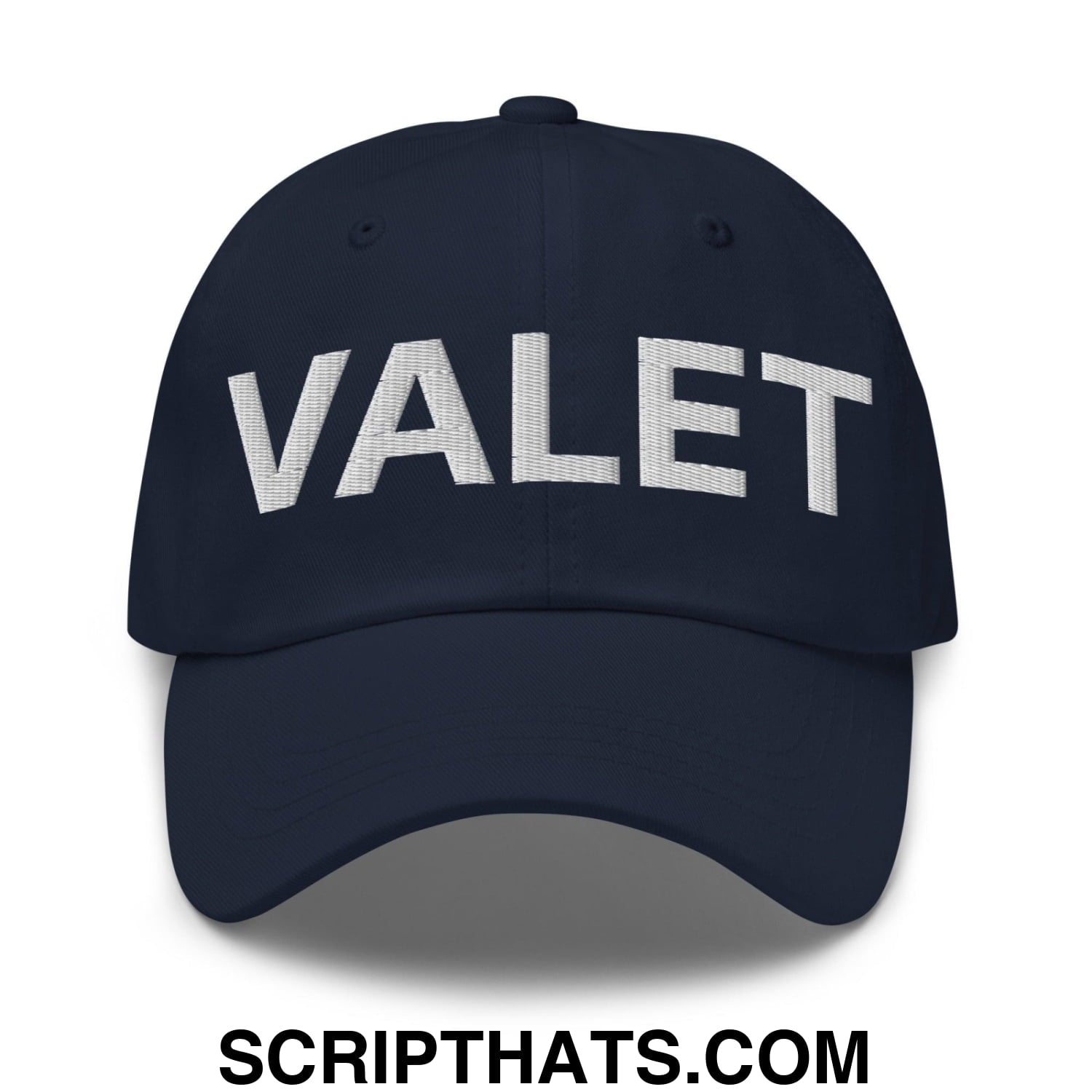 Valet Uniform Work Embroidered Dad Hat Navy
