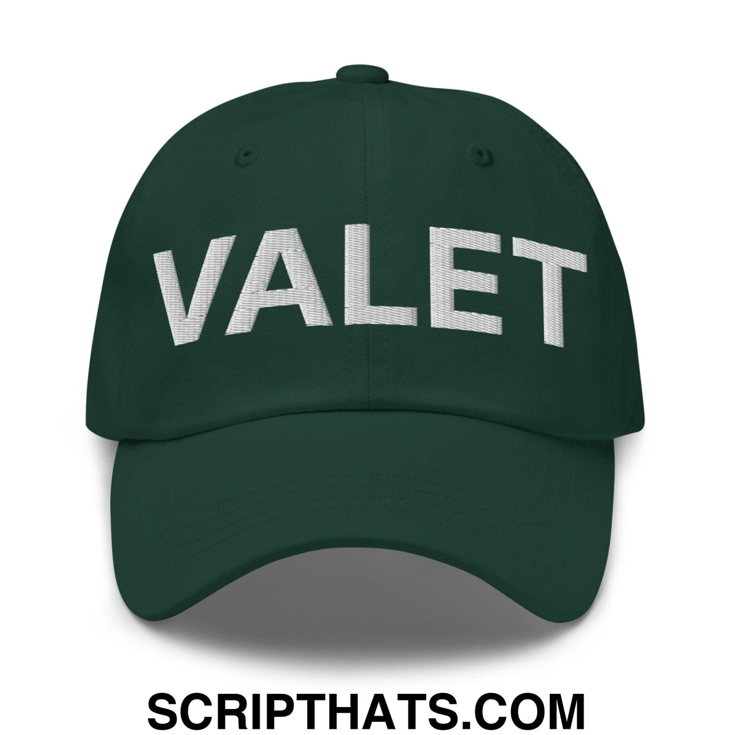 Valet Uniform Work Embroidered Dad Hat Spruce
