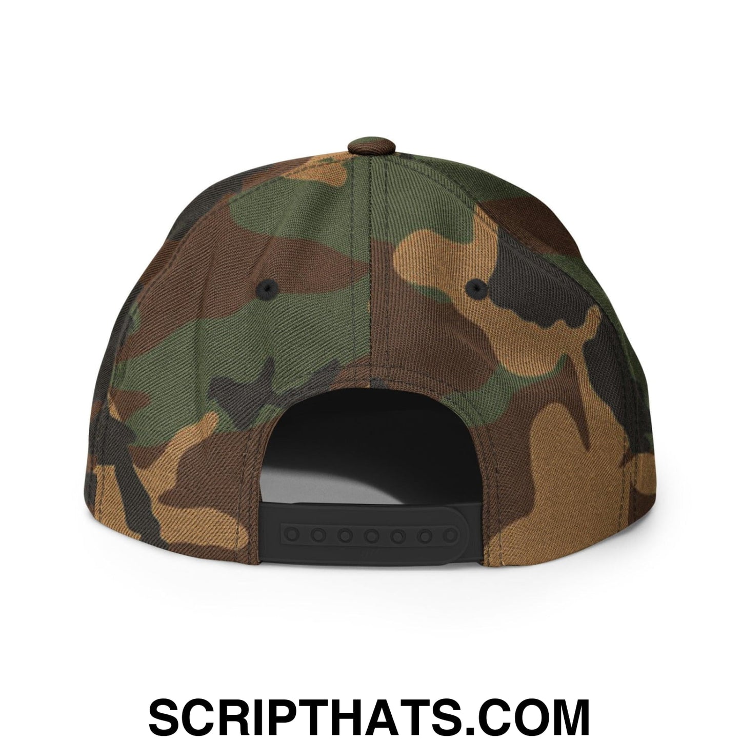 Valet Uniform Work Embroidered Flat Bill Brim Snapback Hat Green Camo