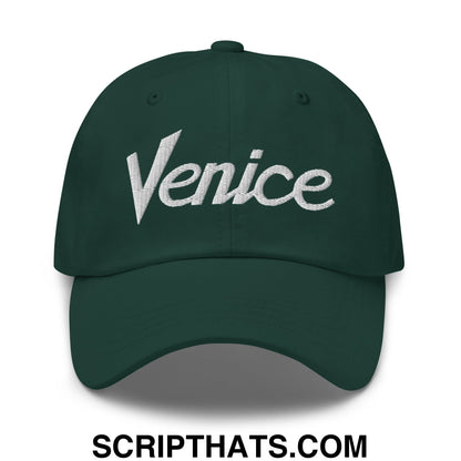 Venice Vintage Sports Script Embroidered Unstructured Dad Hat Spruce